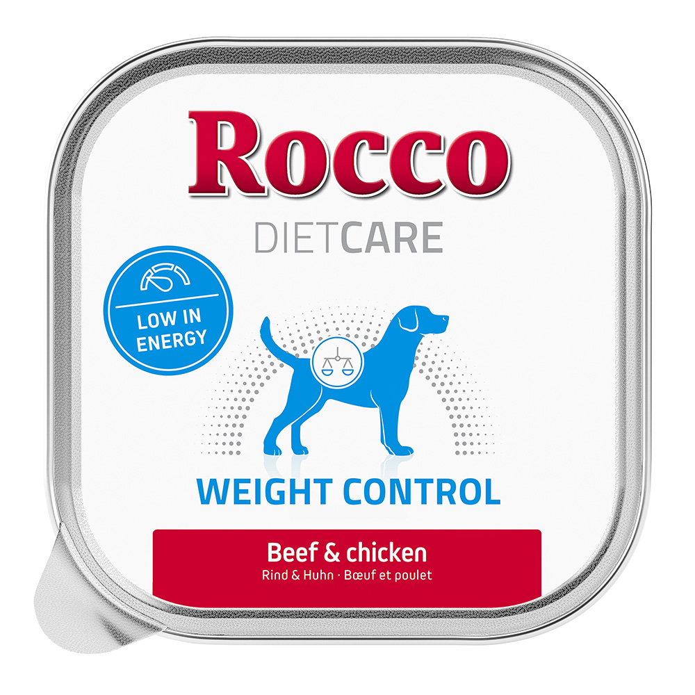 10x150g Rocco Diet Care Weight Control Rund & Kip Kuipje Honden Natvoer