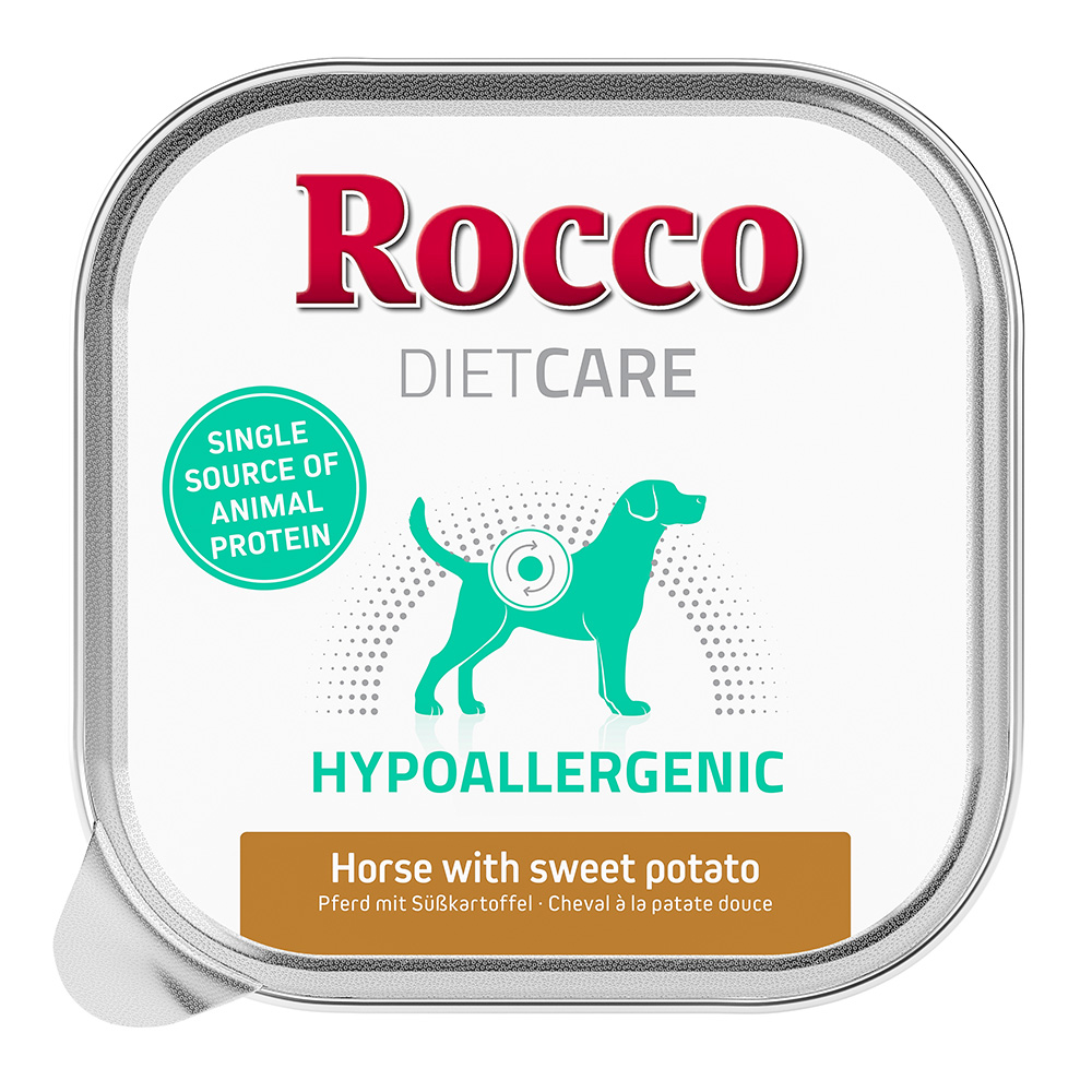 10x150g Rocco Diet Care Hypoallergene Paard Kuipje Honden Natvoer