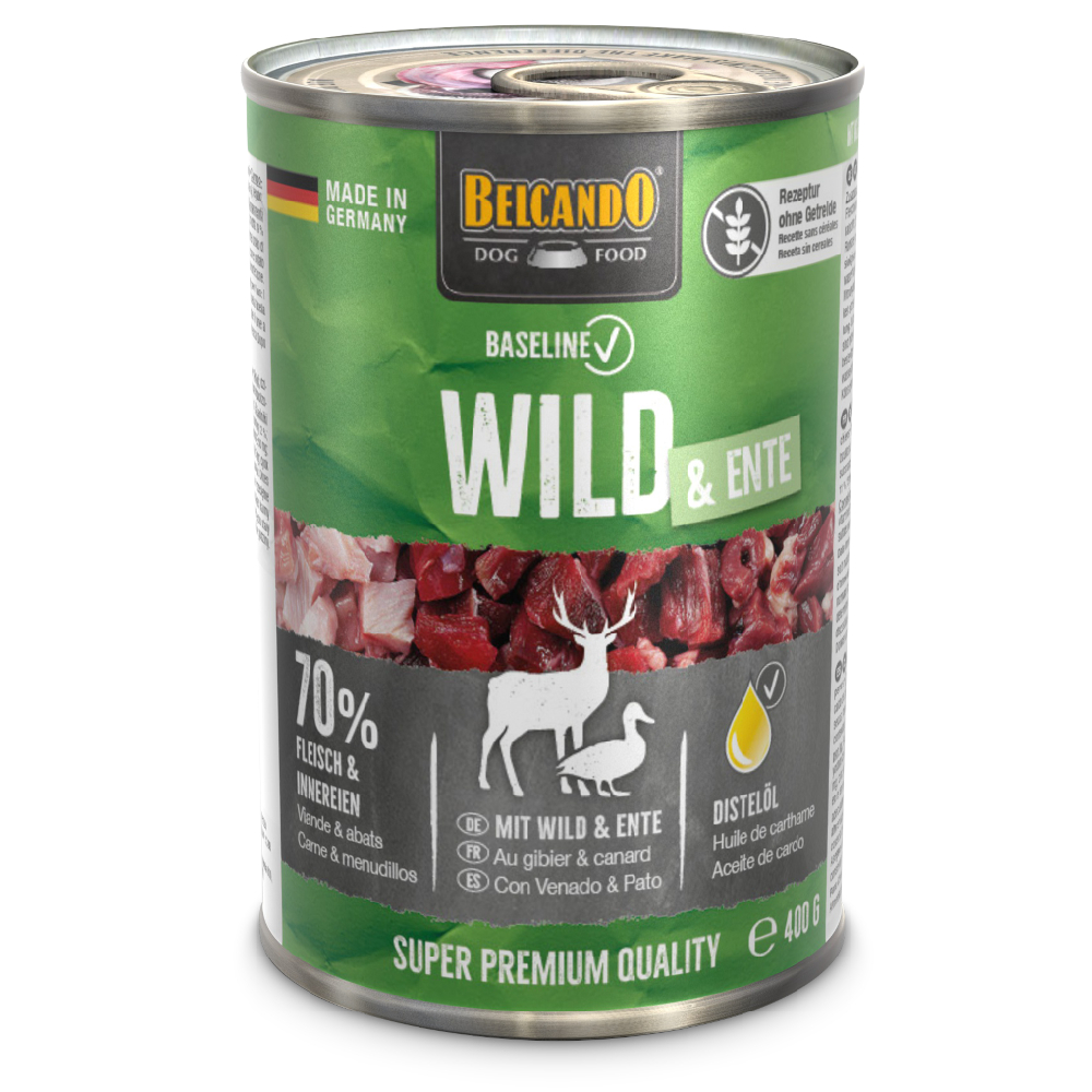 Belcando Baseline 6x400g  Wild & Eend natvoer voor honden