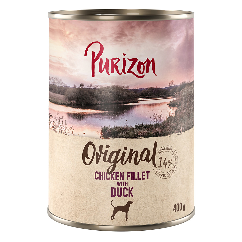 Purizon 5 + 1 gratis!   Natvoer - Kipfilet met Eend, Wortelen en Bramen  (6 x 400 g)