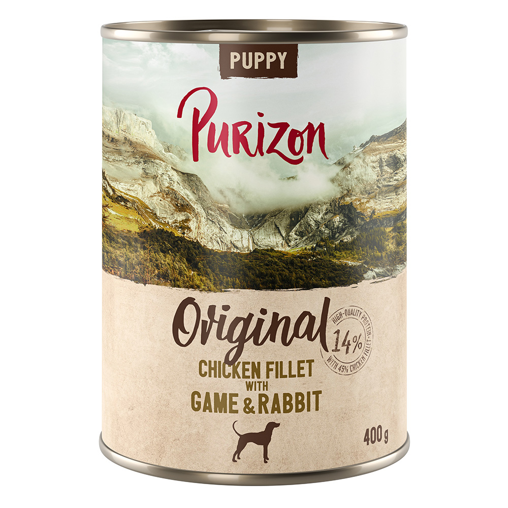 Purizon 5 + 1 gratis!   Natvoer - Kipfilet met Wild & Konijn (6 x 400 g)