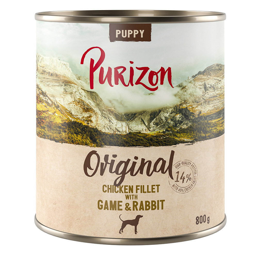 Purizon 5 + 1 gratis!   Natvoer - Kipfilet met Wild & Konijn (6 x 800 g)