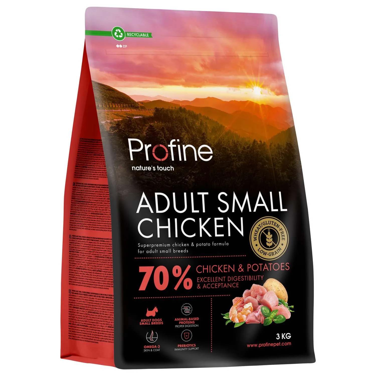 Profine Adult Small Kip Hondenvoer 3 kg Voor Volwassen Honden Van Kleine rassen