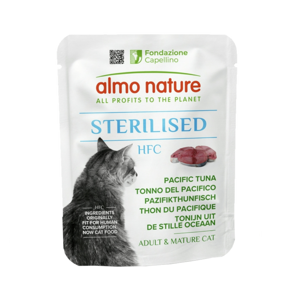 Almo Nature HFC Voordeelpakket: 24x 50g  Sterilised Pacific Tonijn natvoer voor katten