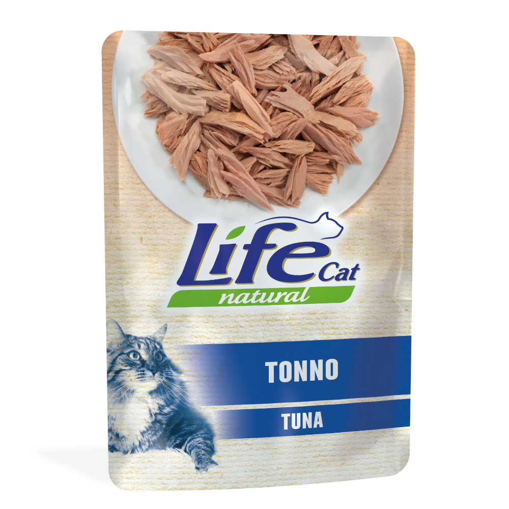 Life Cat Natural Voordeelpakket: 12x70g  Adult Tonijn Kattenvoer Nat