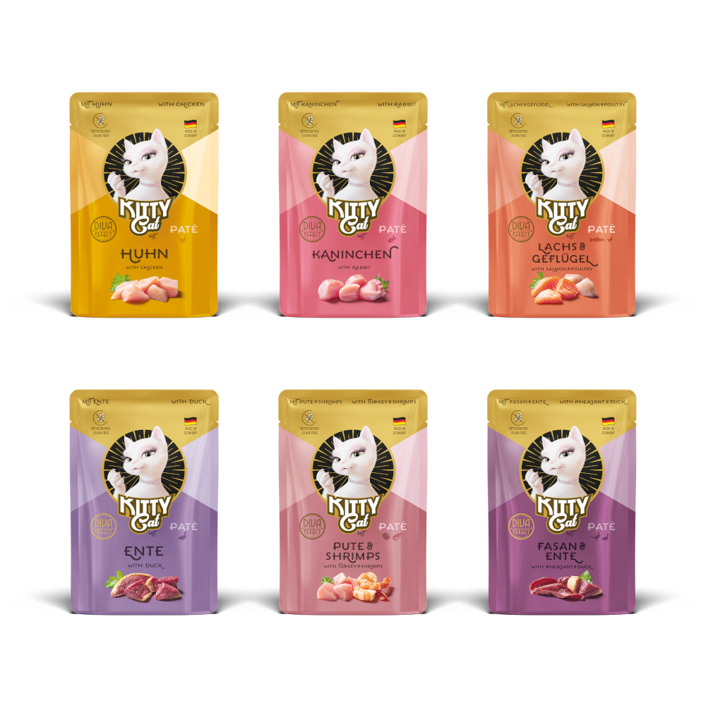 Kitty Cat voordeelverpakking 24x85g Mix II  Pate natvoer voor katten