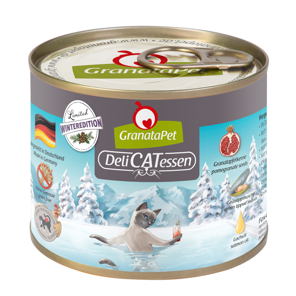 Granatapet DeliCatessen Limited Wintermenu Kattenvoer - Wild & Gevogelte (6 x 200 g)