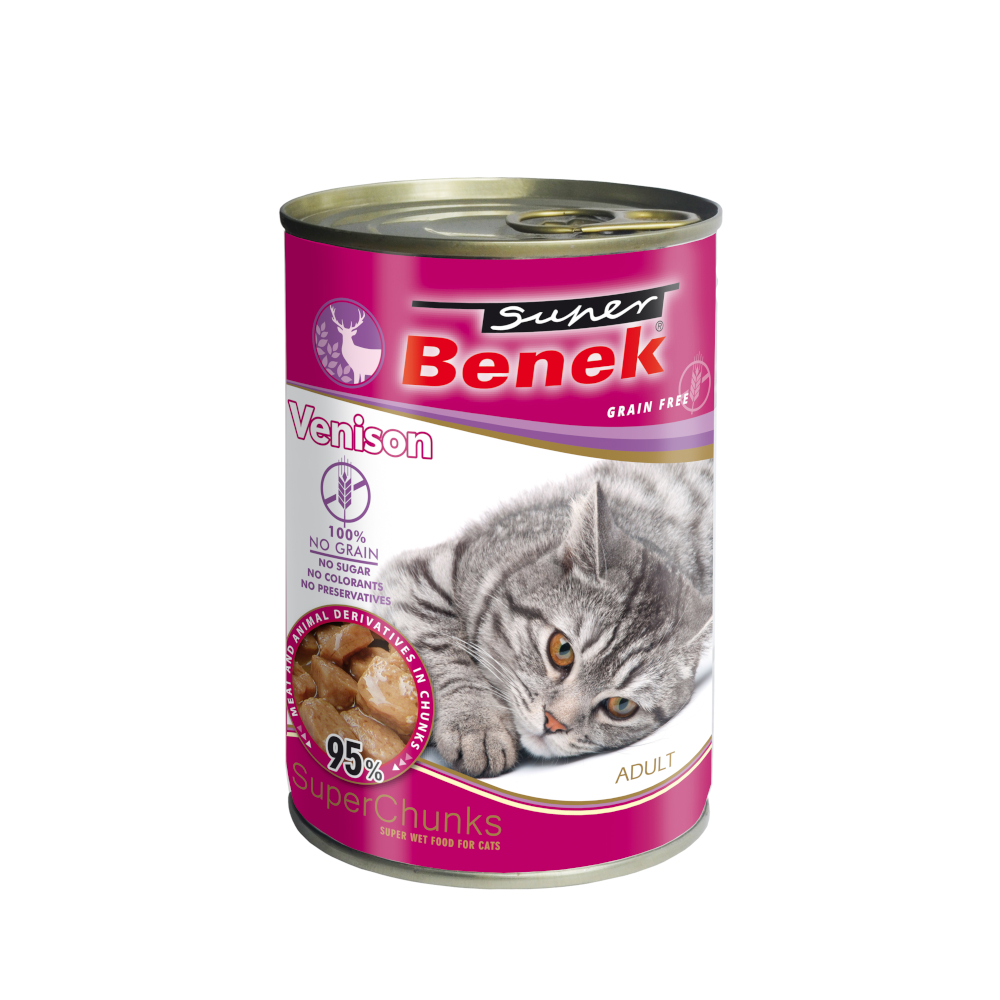 Super Benek 10x415g  Graanvrije Chunks in Saus Wild Kattenvoer nat