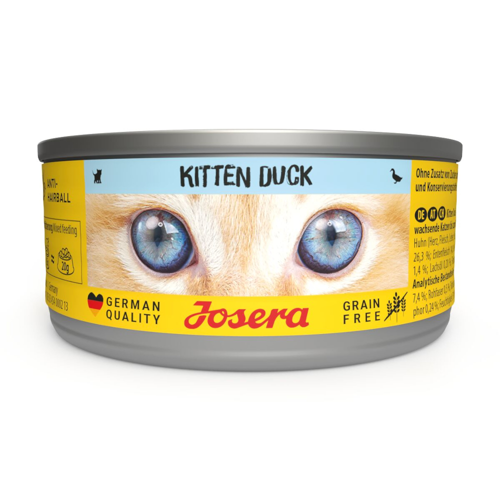 Josera 12x85g  Kitten Eend natvoer voor katten