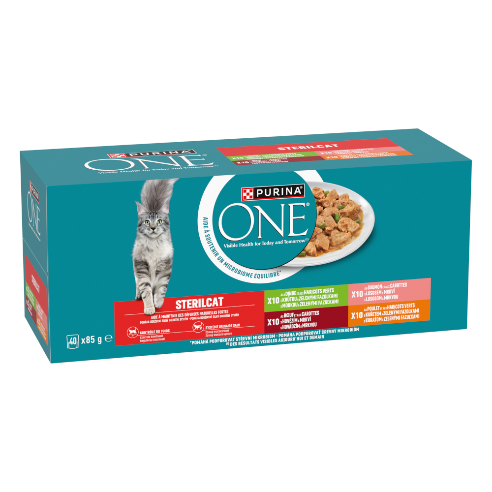 Purina One 40x85g  Sterilcat Mix (4 soorten) natvoer voor katten