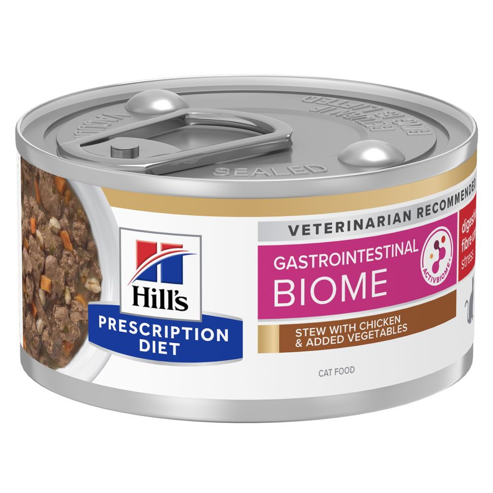 Hill's Prescription Diet 24x82g  Gastrointestinal Biome Stress Kip & Groente natvoer voor katten