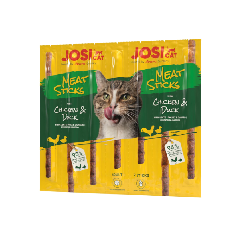 JosiCat 35g  Meat Sticks met kip & eend kattensnacks