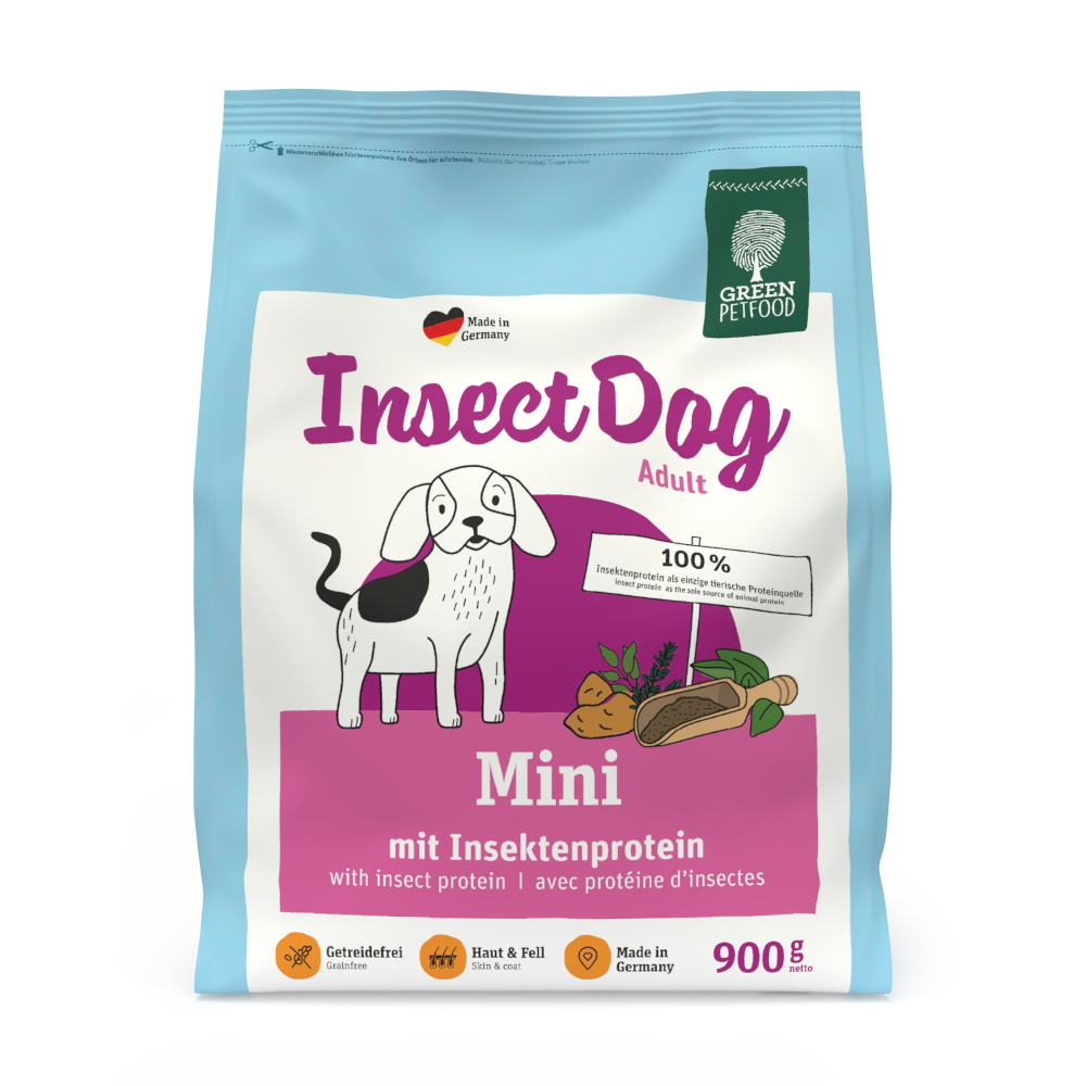 Green Petfood 900g  InsectDog Mini droogvoer voor honden