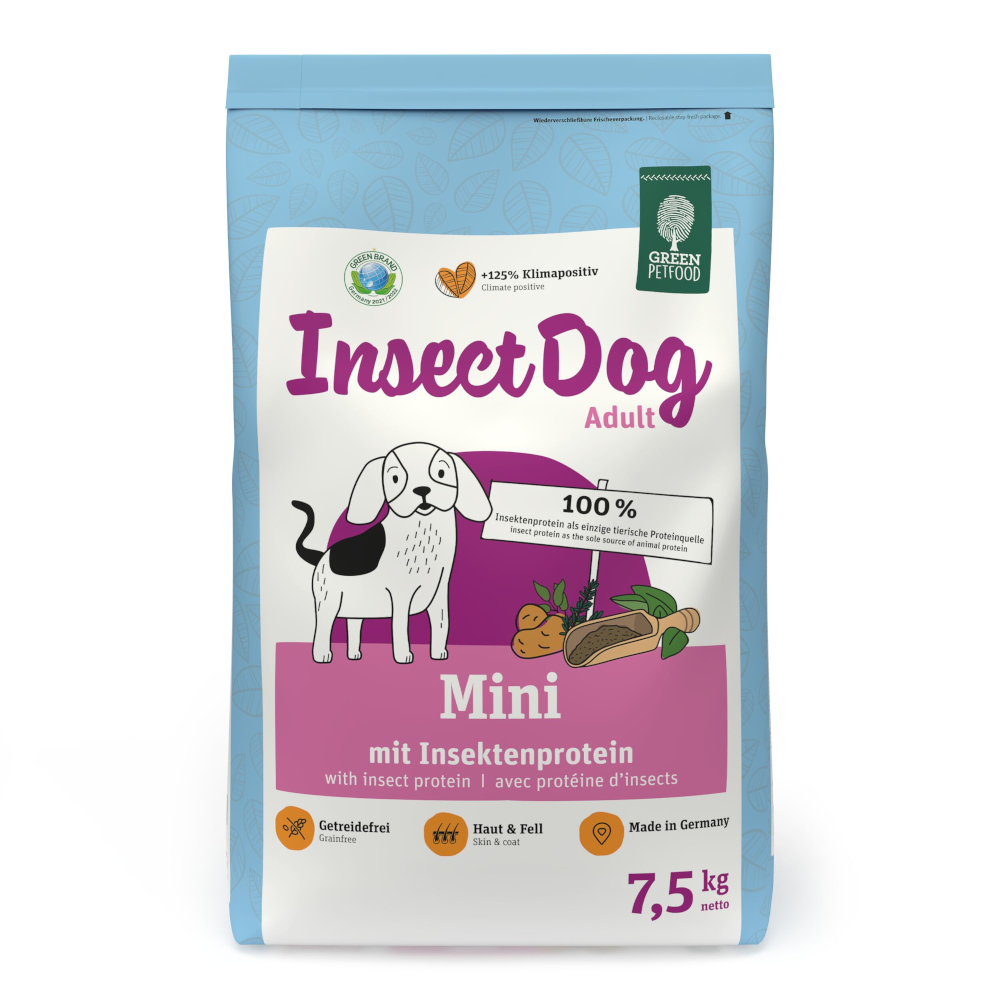 Green Petfood 7.5kg  InsectDog Mini droogvoer voor honden