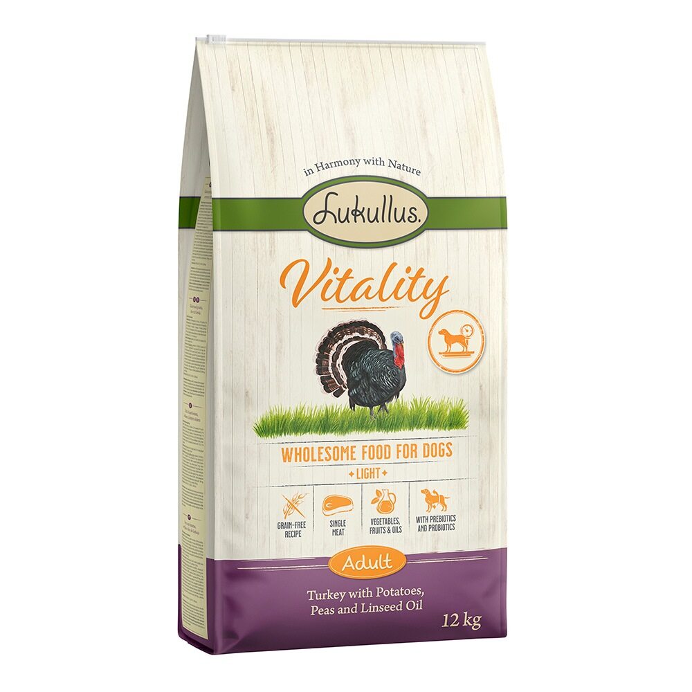 Lukullus 2x 12kg  Vitality Light Graanvrij Honden Droogvoer