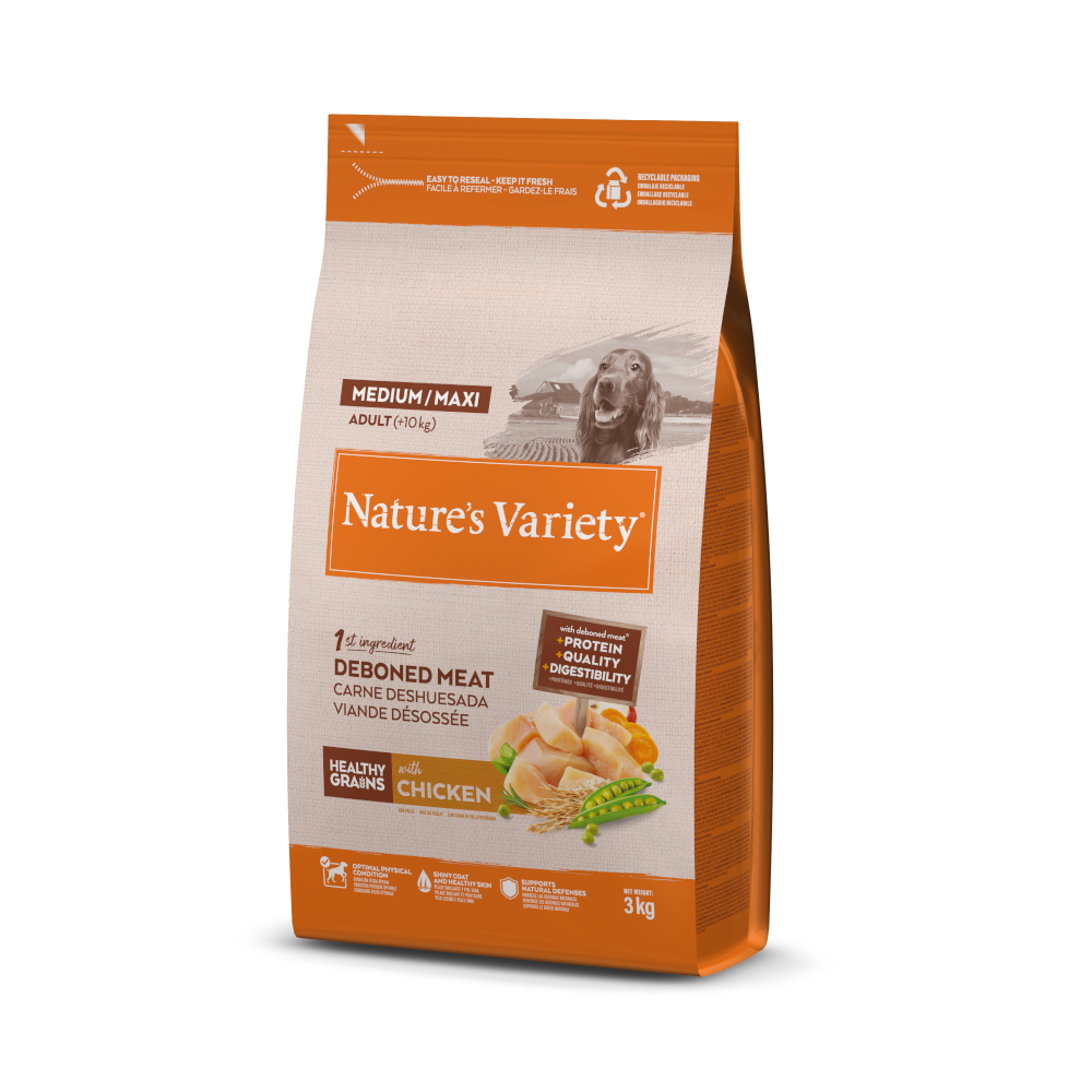 Nature’s Variety Nature's Variety Healthy Grains Medium/Maxi Adult Kip - 3 kg