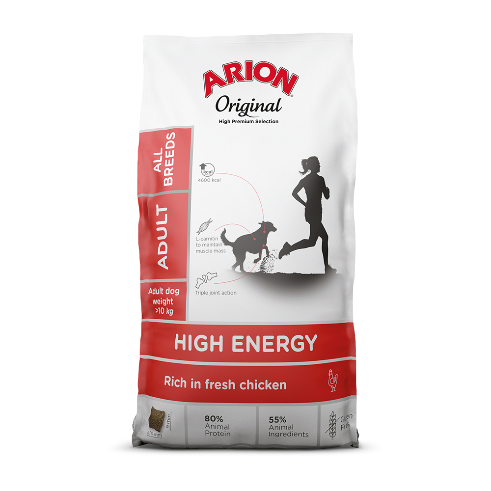 Arion 12kg  Original Adult All Breeds Active Kip & Rijst Droogvoer voor honden