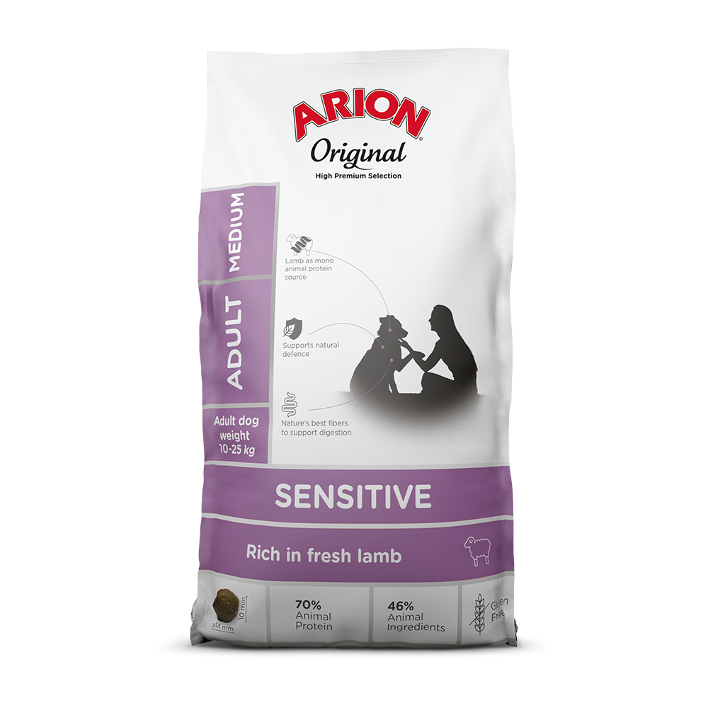 Arion 12kg  Original Sensitive Medium Breed Lam hondenvoer droog