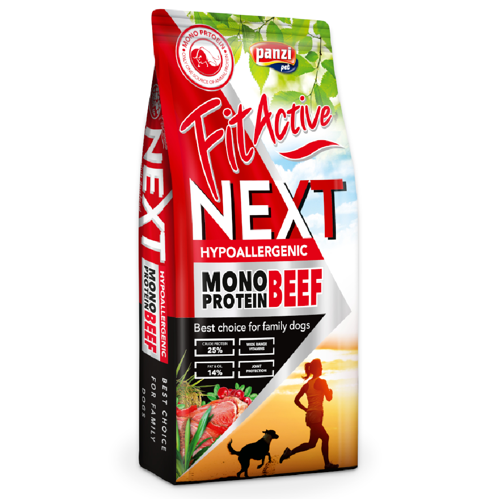 FitActive 15kg  Next Hypoallergeen Mono Rundvlees met Veenbessen droogvoer voor honden