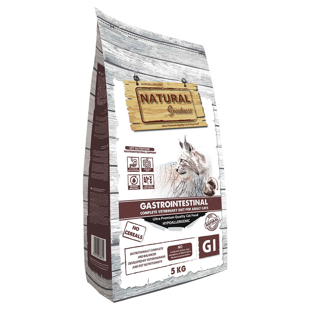 Natural Greatness Dubbelpak: 2x5kg  Diet Vet Gastrointestinal Dry Cat Food