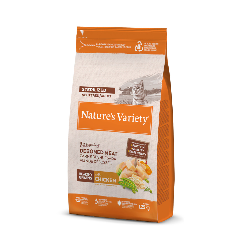 Nature’s Variety 1,25kg Nature's Variety Healthy Grains Gesteriliseerd Kippenvoer droog