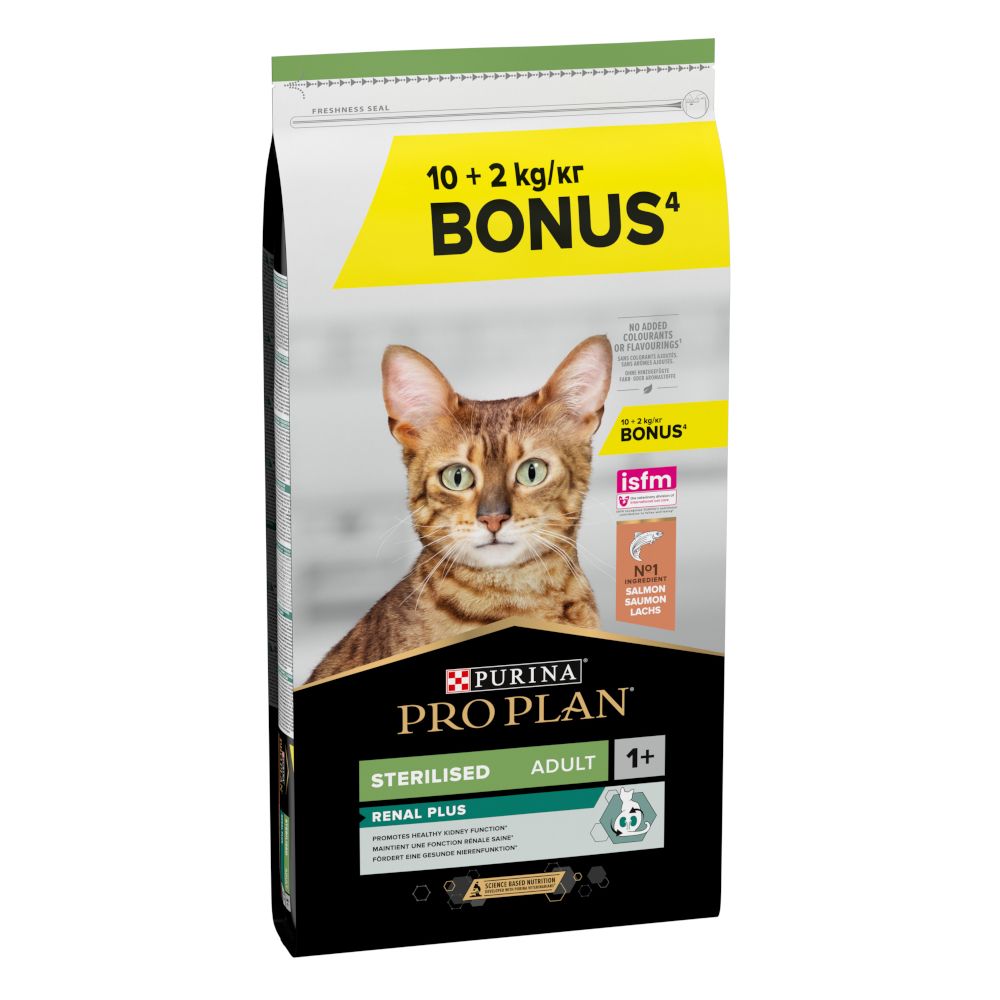 Pro Plan 10 kg + 2 kg gratis !  Kattenvoer 12 kg Sterilised Adult Optisenses - Rijk aan Zalm