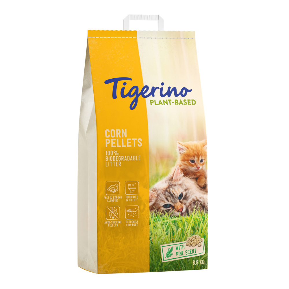 Tigerino 14l  Maïs kattenbakvulling op Plantaardige basis - Dennengeur