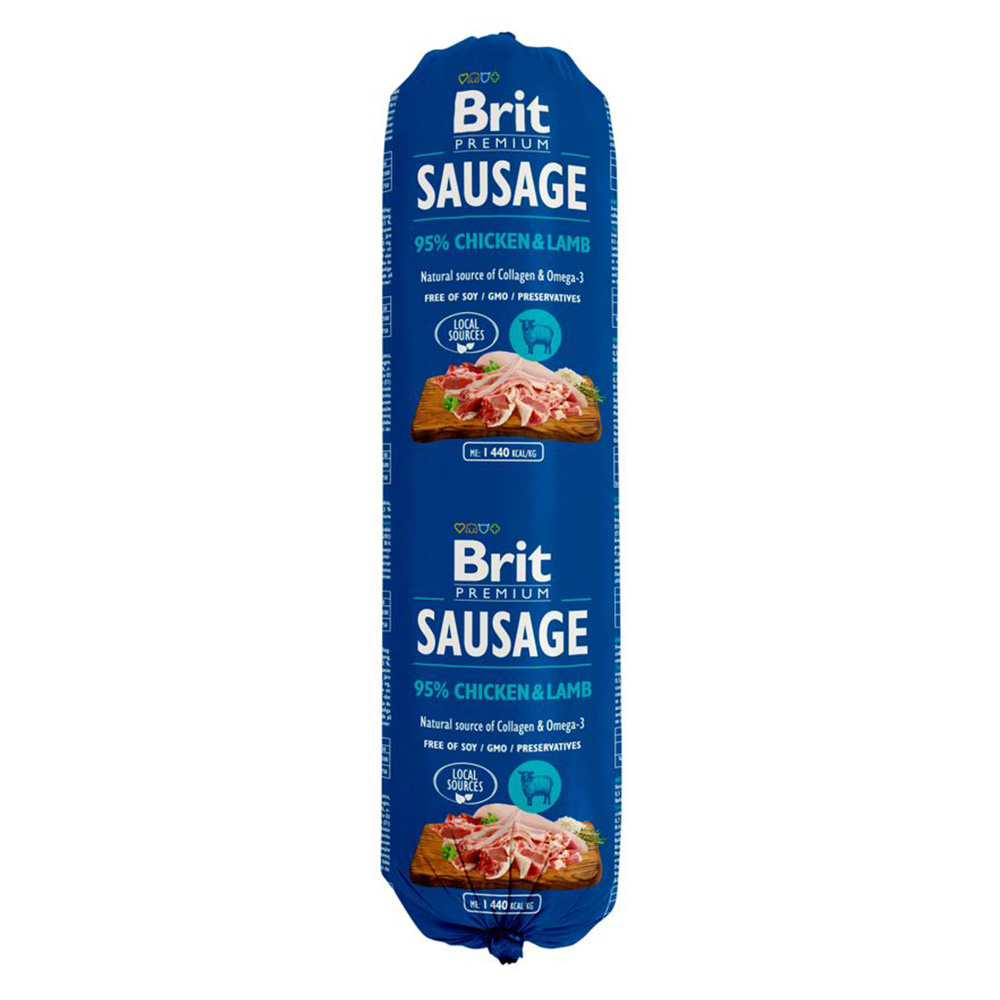 Brit Premium Brit Sausage natvoer - Kip & Lam (24 x 800 g)