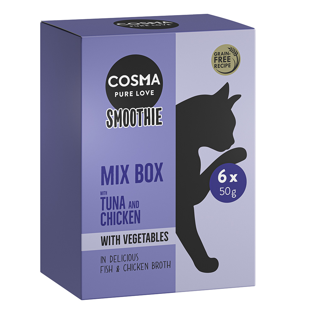 6x50g Cosma Smoothies Kattensnacks Mix