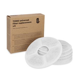 TIAKI universeel vervangfilter voor drinkfonteinaccessoires: Vervangfilter (6 stuks)