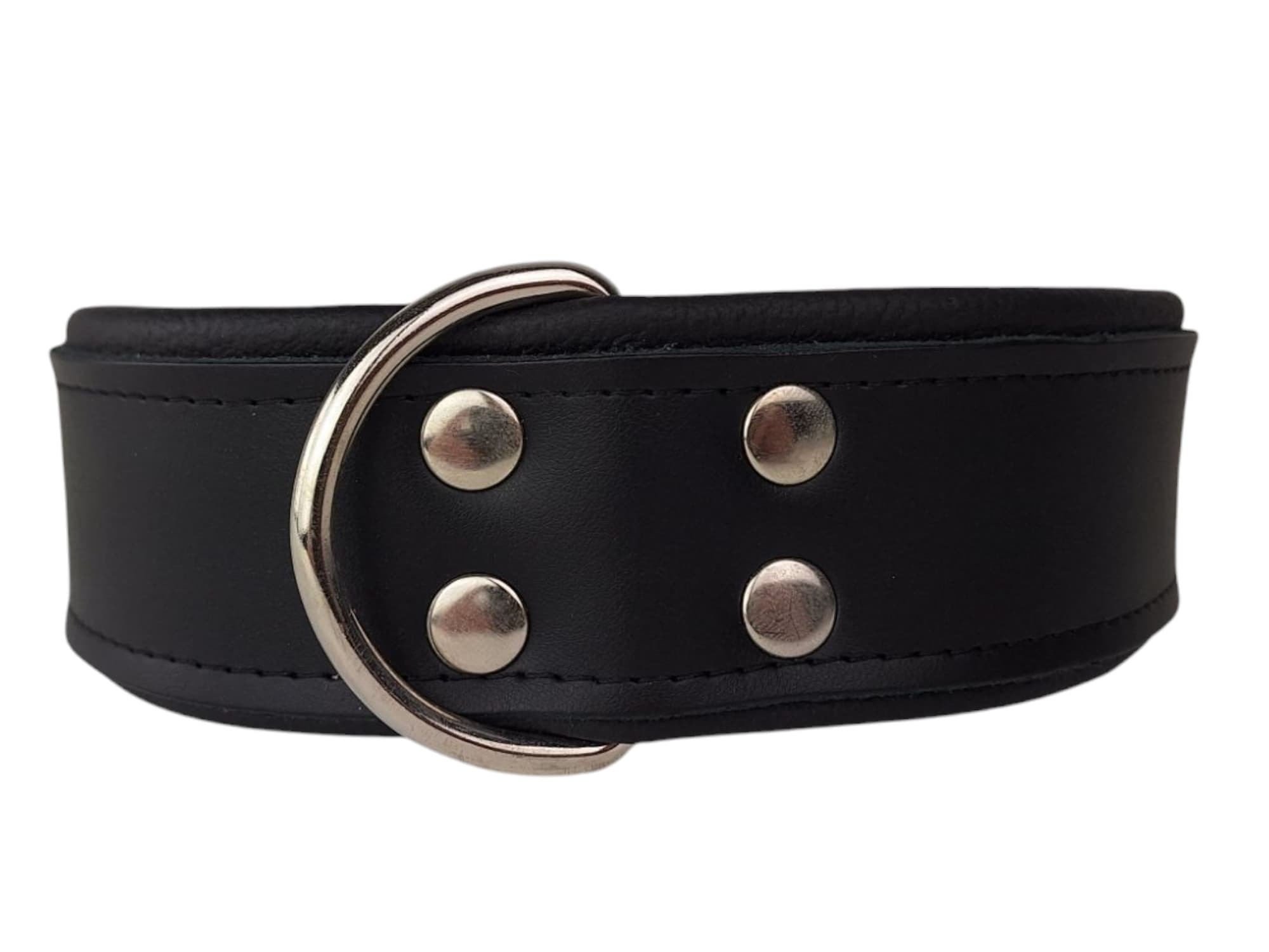 Hondenbed.nl Leren hondenhalsband zwart
