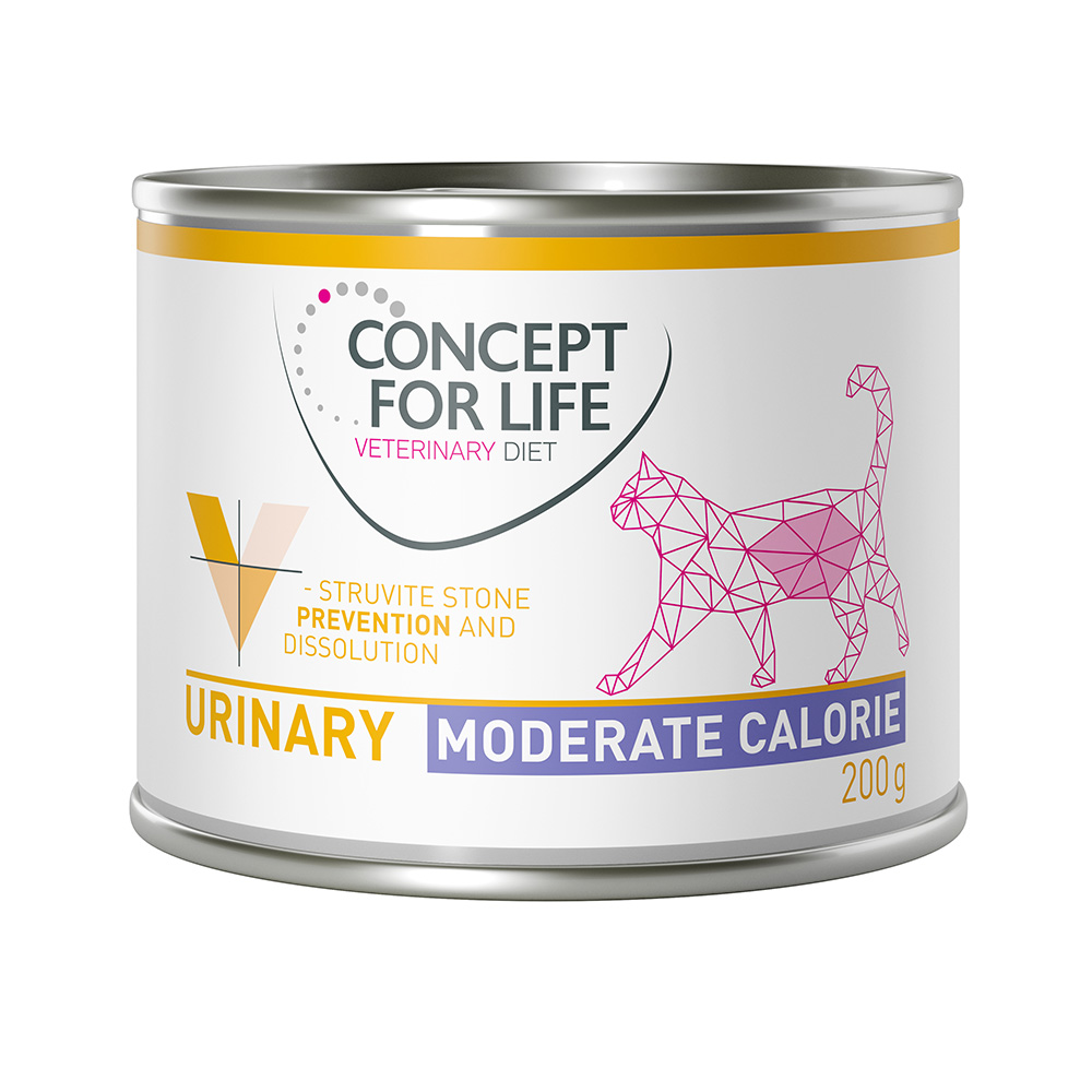 Concept for Life VET 6x200g  Urinary Moderate Calorie Kip Katten Natvoer
