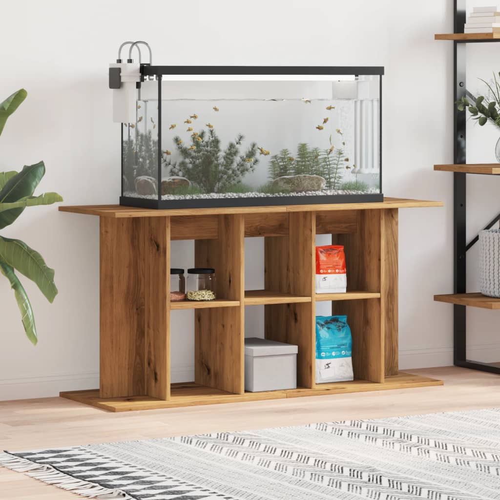 VidaXL Aquariumstandaard 120x40x60 cm bewerkt hout artisanaal eiken