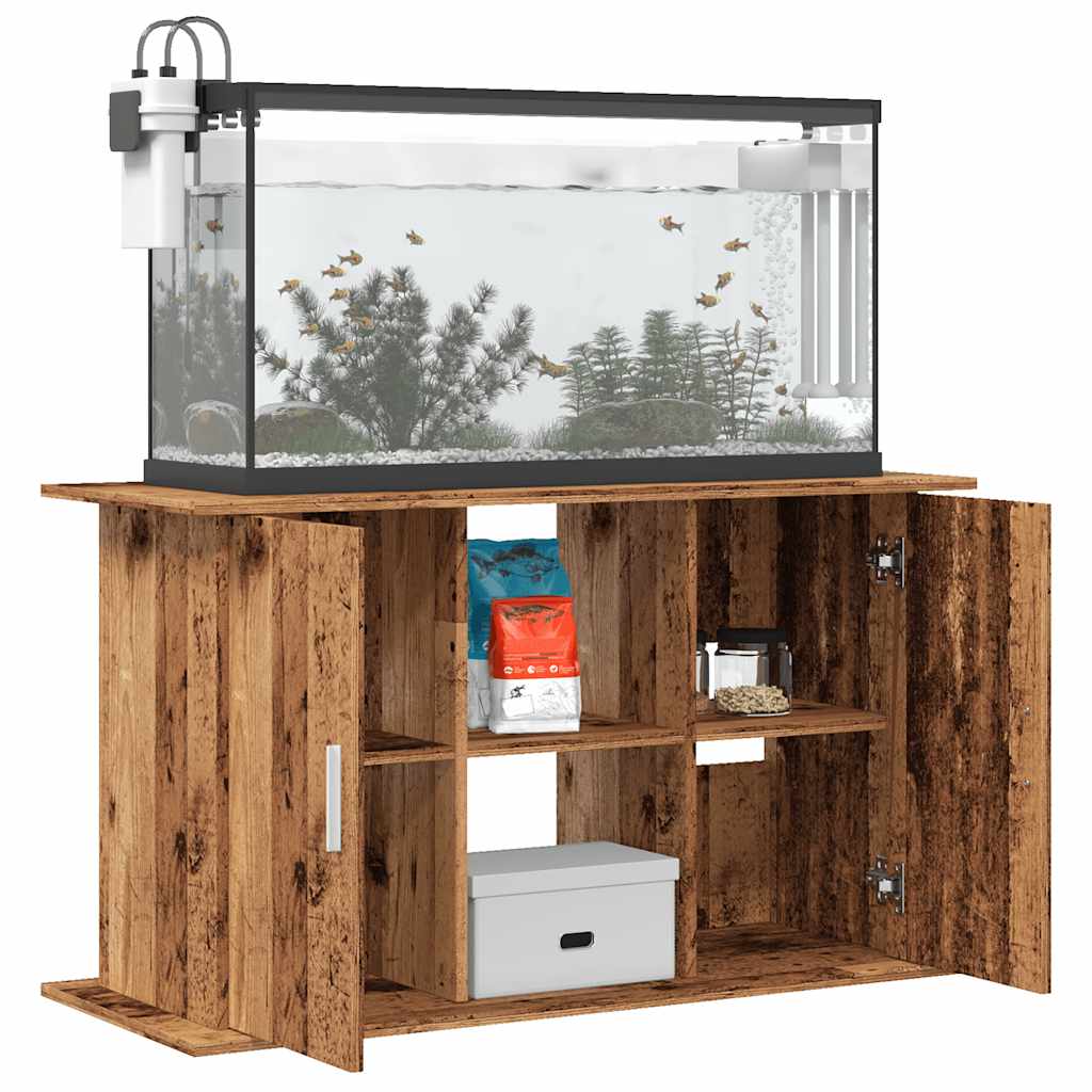 VidaXL Aquariumstandaard 101x41x58 cm bewerkt hout oud houtkleurig