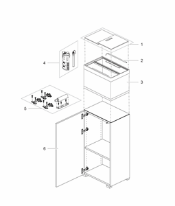 Oase StyleLine 85 Zwart - Stijlvolle Aquariummeubel Deur met Gemakkelijke Installatie