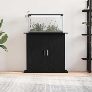 VidaXL Aquariumstandaard 81x36x73 cm spaanplaat zwart eikenkleurig