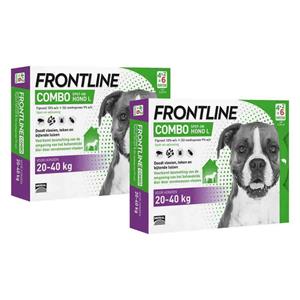 Frontline 2x  Combo Spot On Anti Vlooien en Teken Druppels Hond 20 - 40 kg 6 pipetten