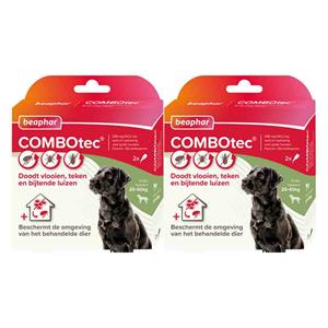 Beaphar 2x  Combotec Anti Teken- en Vlooiendruppels Hond 20-40 kg 2 pipetten