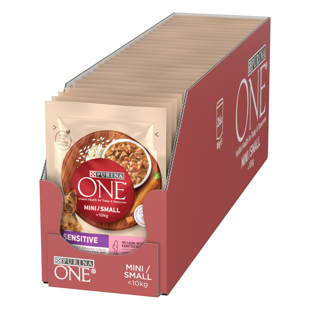 Purina One 26 x 85 g  Mini Sensitive natvoer voor honden