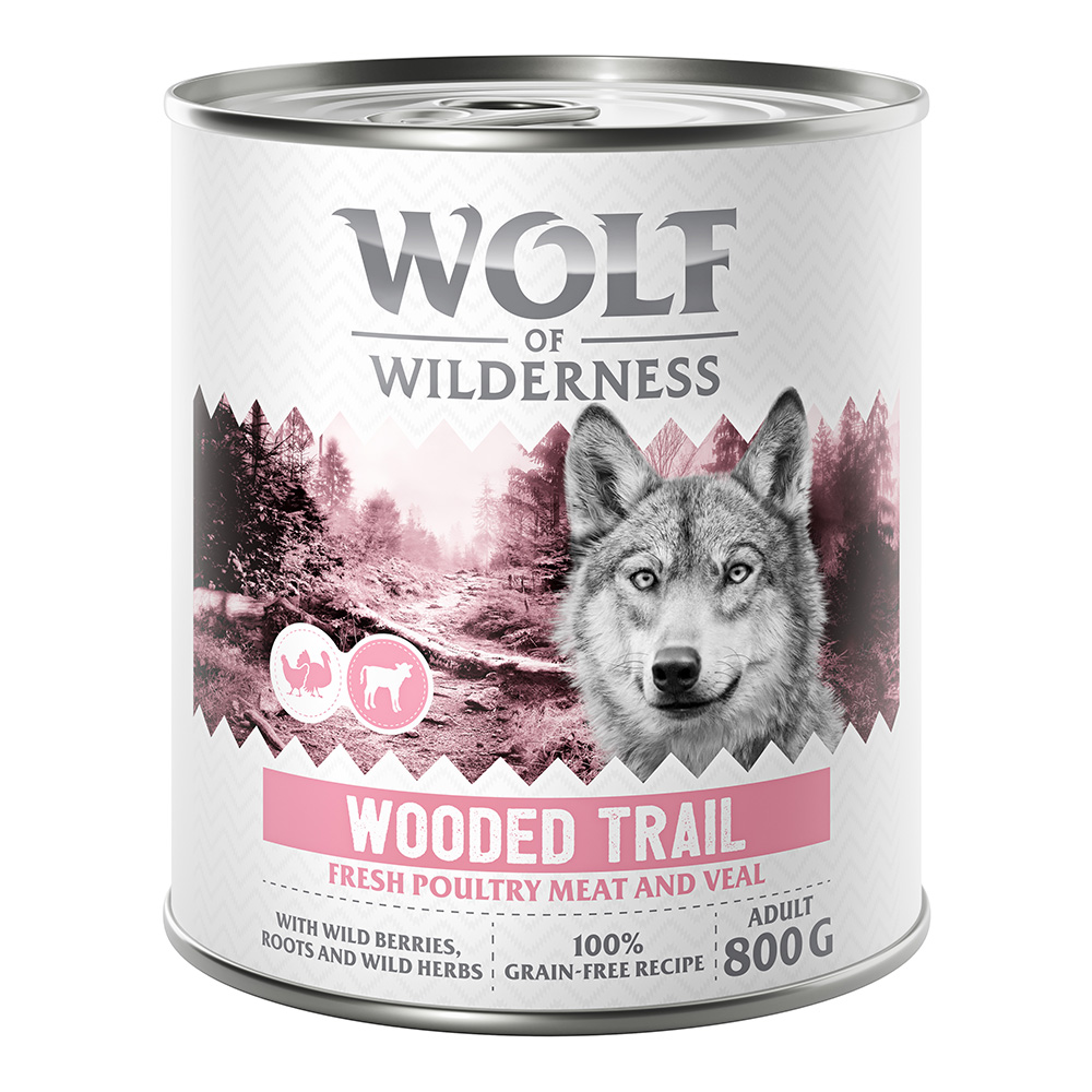 Wolf of Wilderness 6x800g Adult Wooded Trails  Expedition Hondenvoer