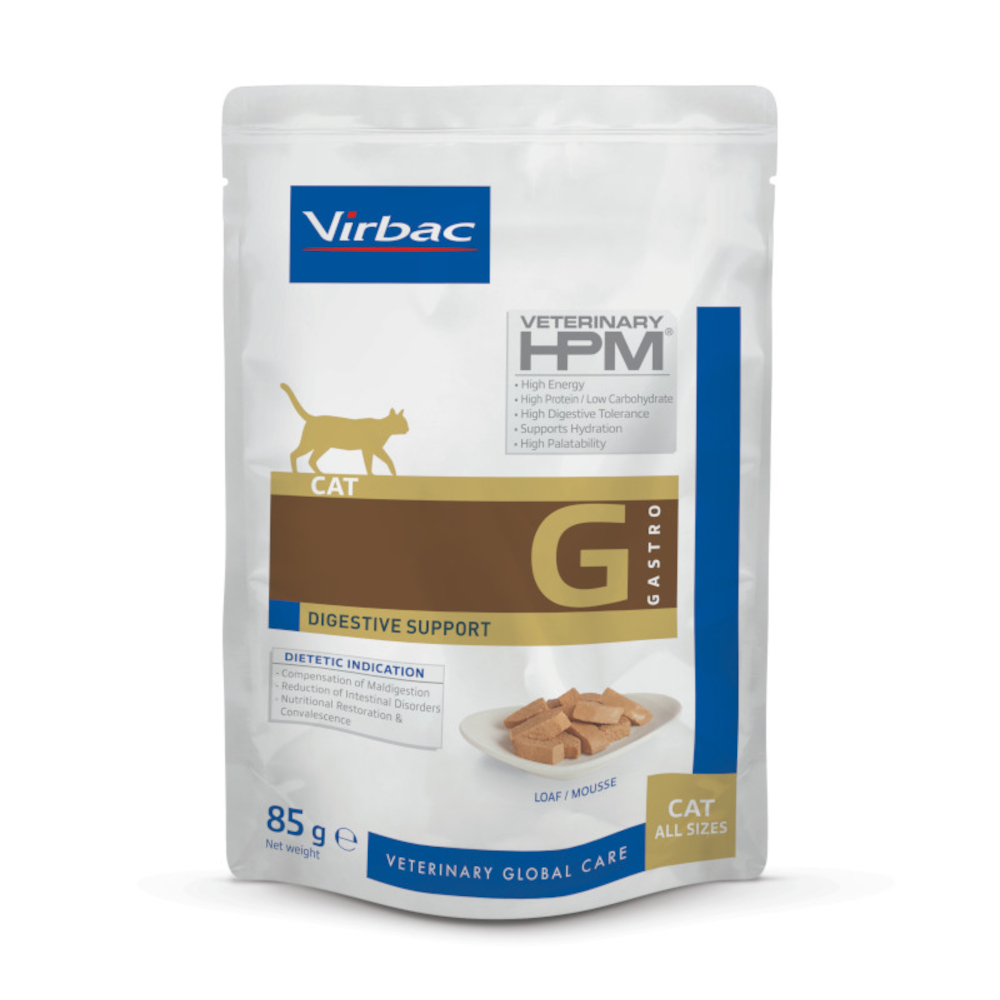 Virbac  12 x 85 g  Cat Veterinary HPM Digestive Support nat kattenvoer