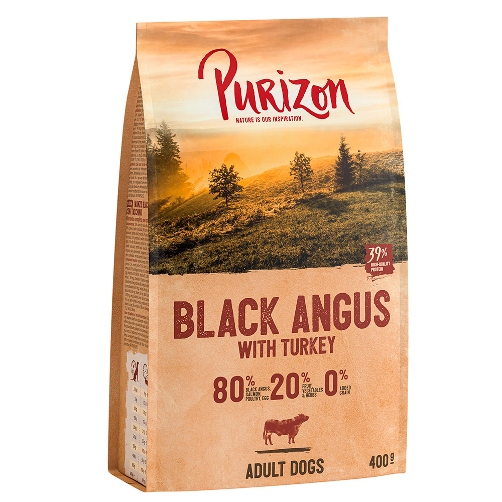 Purizon Adult Black Angus-Rund met Kalkoen - Graanvrij Hondenvoer - 400 g