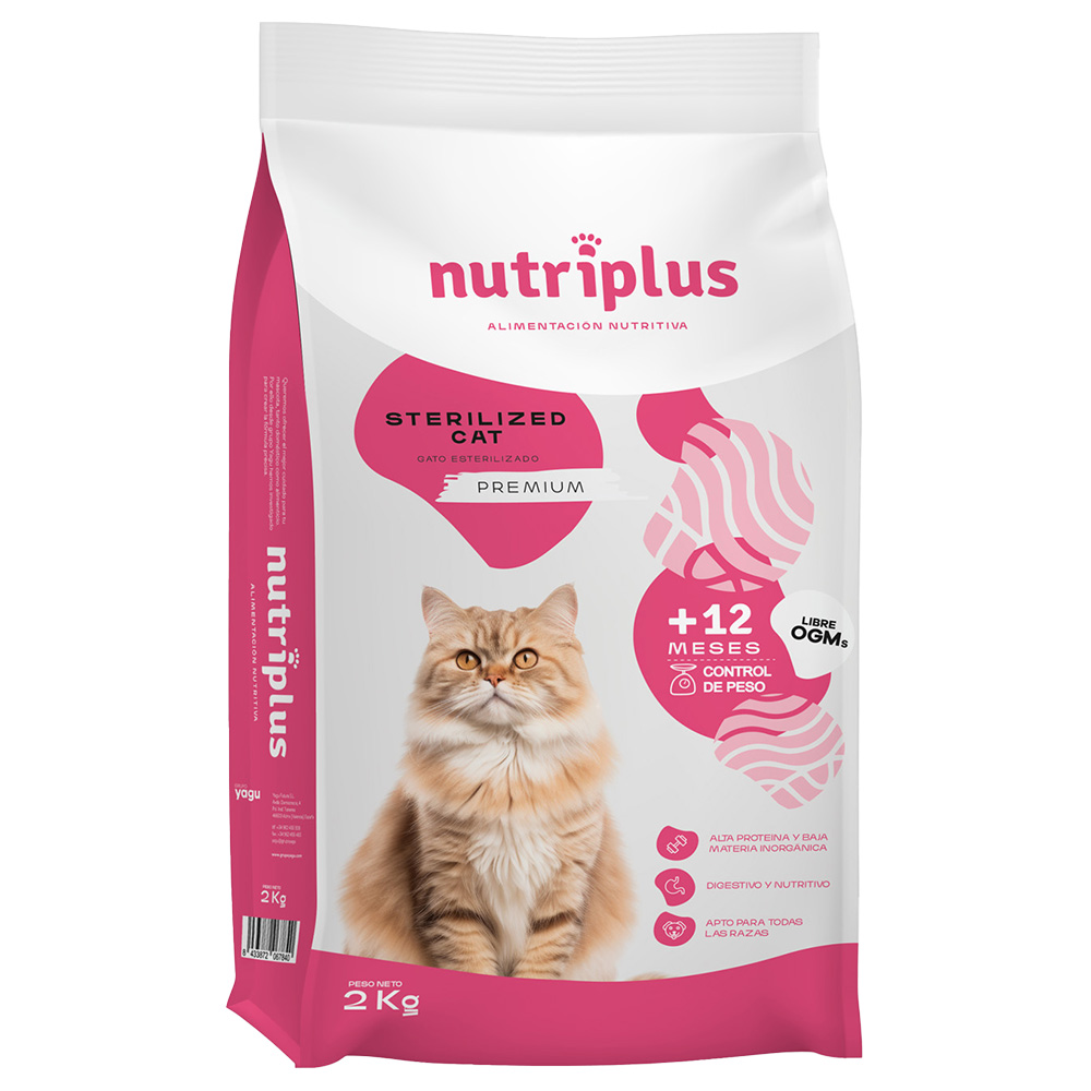 Nutriplus 5% korting! 2 kg / 7 kg  Adult droogvoer - 2 kg Sterilized Adult