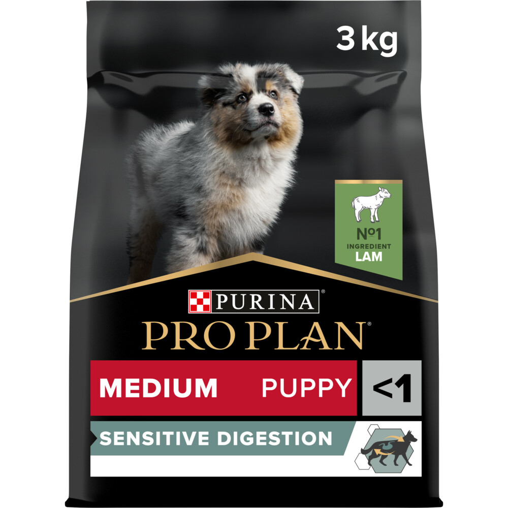 Pro Plan 4x  Puppy Medium Sensitive Digestion Lam 3 kg