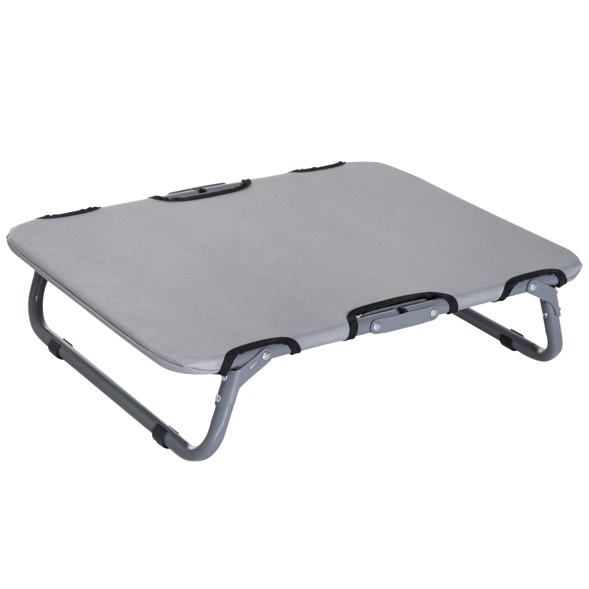 PawHut hondenligbed, comfortabel hondenbed, inklapbaar design, eenvoudig te reinigen, geschikt voor katten, 80 x 60 x 15 cm, grijs | Aosom.nl