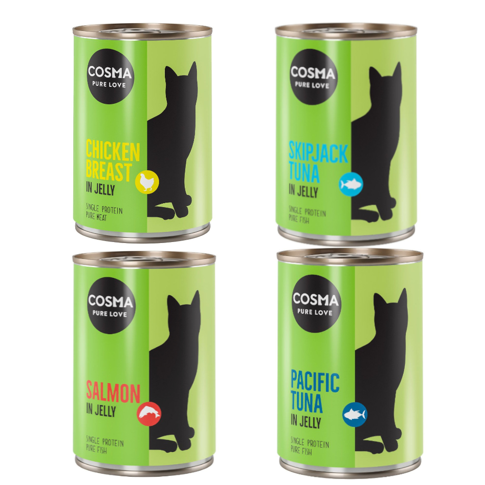 Cosma 6x400g in Gelei (Mixpakket)  Original Kattenvoer
