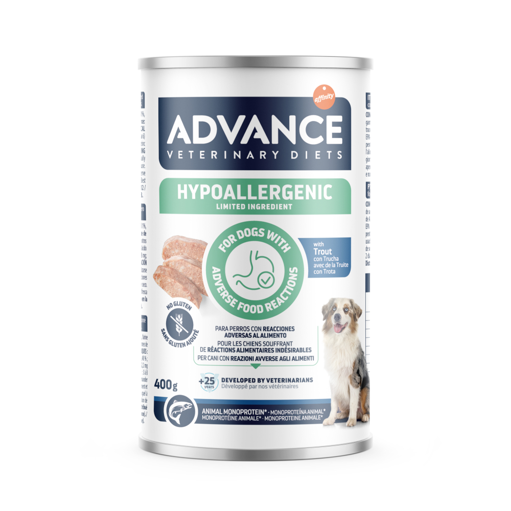 Affinity Advance Veterinary Diets 400 g Advance Veterinary Diets Hypoallergenic forel natvoer voor honden