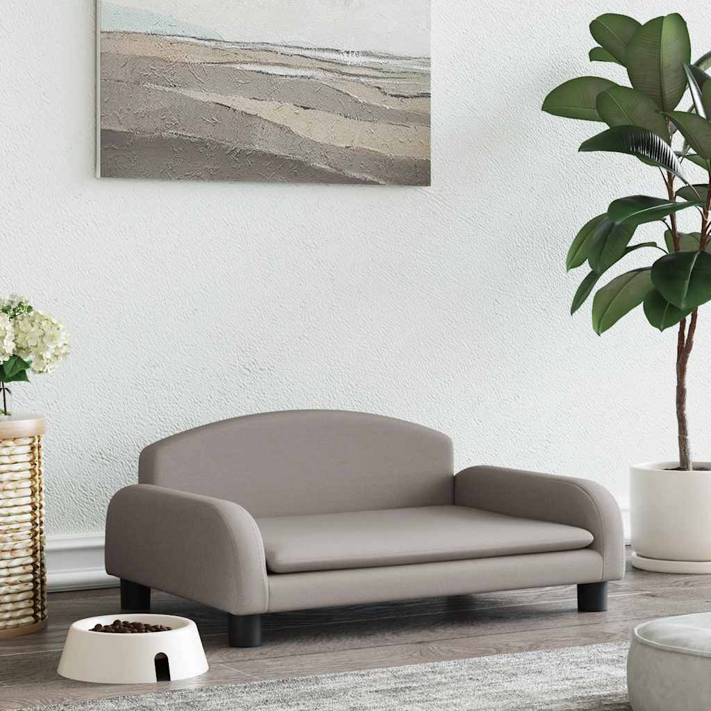 VidaXL Hondenmand 70x45x30 cm stof taupe