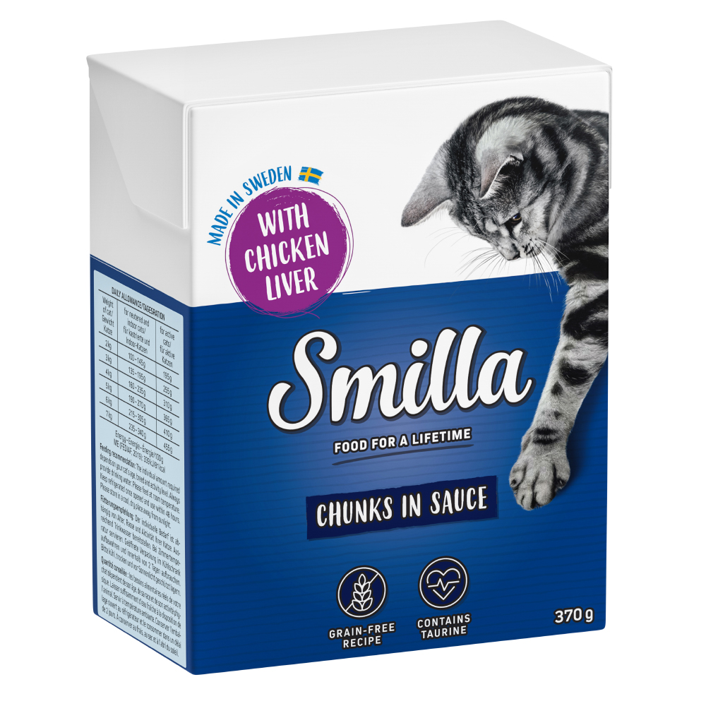 Smilla 6x370 g  Hapjes Kippenlever in Saus Katten Natvoer