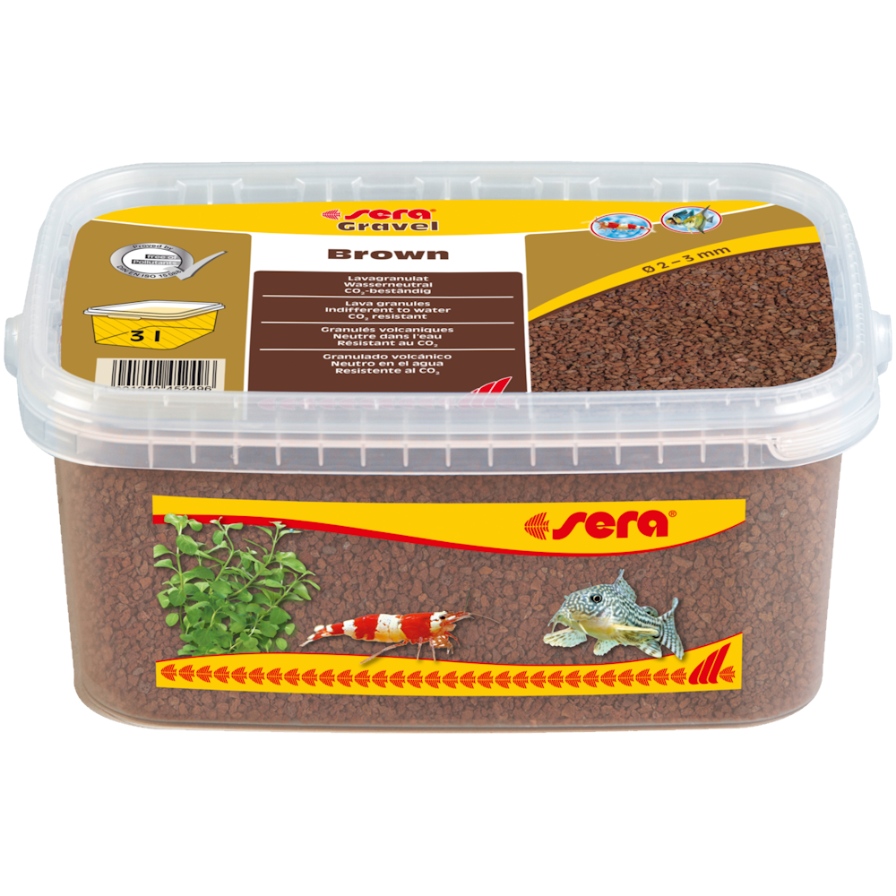 Sera Gravel Brown Lava 2-3MM 3.000ML